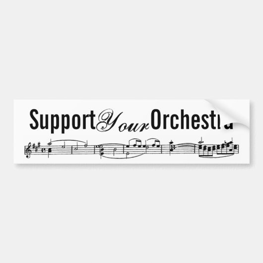 Support voor uw orkest bumpersticker (Voorkant)