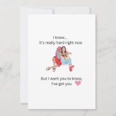 Support voor vrienden in moeilijke tijden bedankkaart (Voorkant)