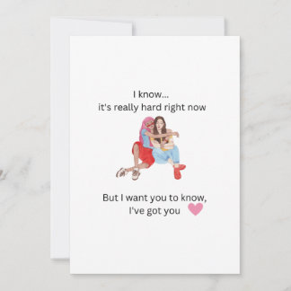 Support voor vrienden in moeilijke tijden bedankkaart