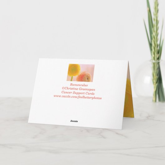 Support voor vrienden tegen kanker kaart (Achterkant)