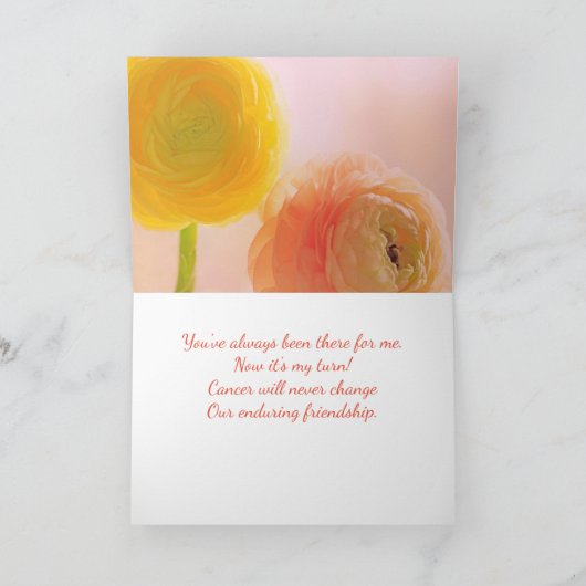 Support voor vrienden tegen kanker kaart (Binnen)