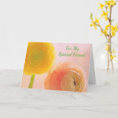 Support voor vrienden tegen kanker kaart (Gele Bloem)