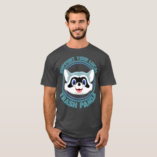 Support voor vuilnisbelt van Raccoon Lover T-shirt (Voorkant volledig)
