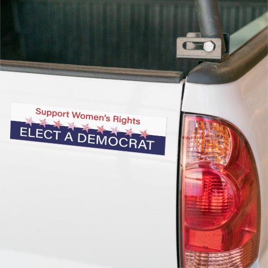 Support Women's Rights; Elect heeft Democrat Bumpersticker (Op Truck)