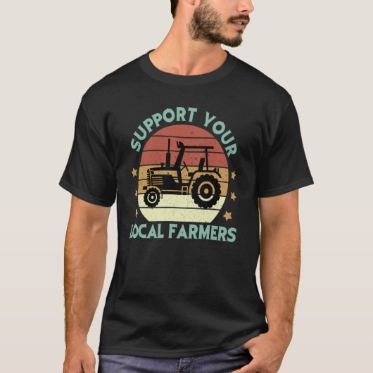 Support Your Local Farmer T-shirt (Voorkant)