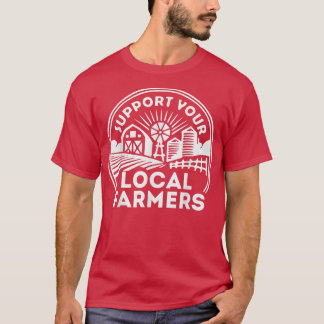 Support Your Local Farmers Crewneck, farm local ,  T-shirt