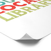 Support Your Local Library Book Readers Lovers Poster (Hoek)
