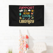Support Your Local Library Book Readers Lovers Spandoek (Insitu)