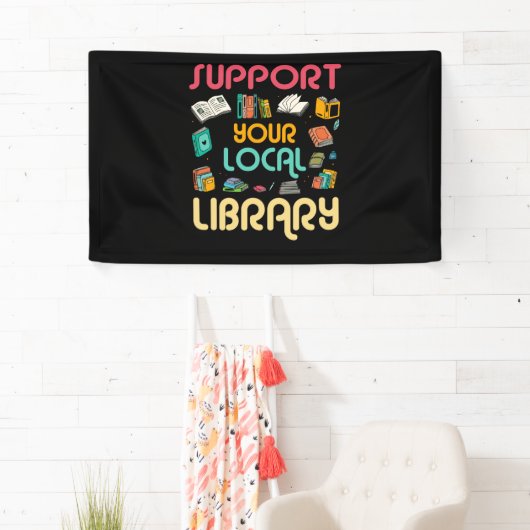 Support Your Local Library Book Readers Lovers Spandoek (Insitu)