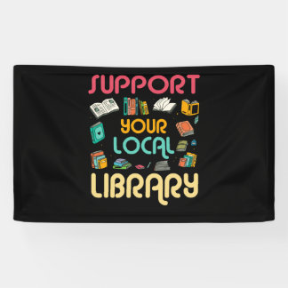 Support Your Local Library Book Readers Lovers Spandoek