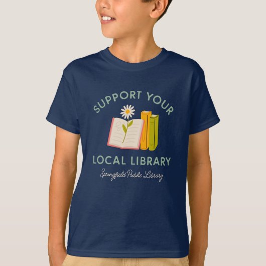 Support Your Local Library Custom T-shirt (Voorkant)
