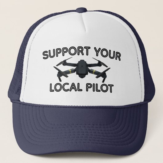 Support Your Local Pilot™ (UAVs) Trucker Hoed Pet (Voorkant)