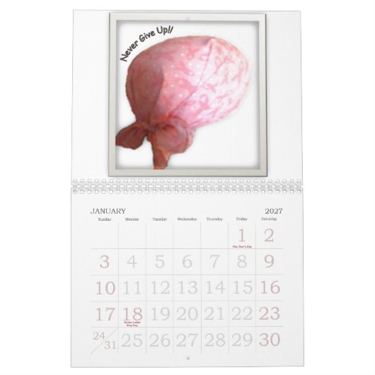 Supportagenda voor borstkanker kalender (Jan 2027)