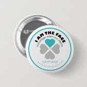 *Supporter* I BEN DE GEZICHTE Blauwe Button (Voorkant /achterkant)