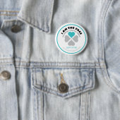 *Supporter* I BEN DE GEZICHTE Blauwe Button (In situ)