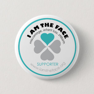 *Supporter* I BEN DE GEZICHTE Blauwe Button