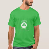 Supporter T-shirt donkerder kleuren wit Logo (Voorkant)
