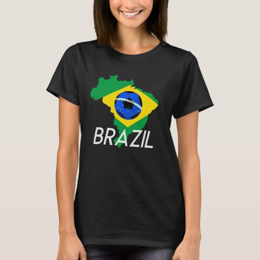 Supporter T-shirt voor het Braziliaanse voetbaltea (Voorkant)