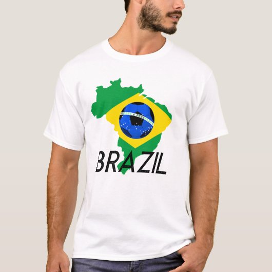 Supporter T-shirt voor het Braziliaanse voetbaltea (Voorkant)