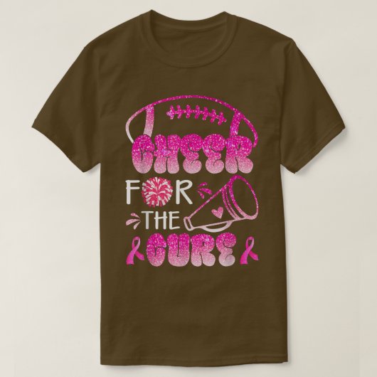 Supportive Family Breast Cancer Awareness Cheer fr T-shirt (Design voorkant)