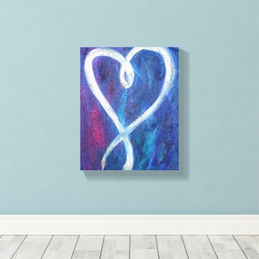Supportive Heart Painting Canvas Art Print (Insitu (Houten vloer))
