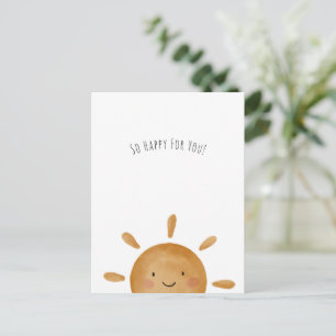 Supportive So Happy For You Quote Sun Illustration Briefkaart