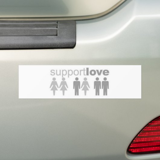 supportliefde bumpersticker (Op auto)