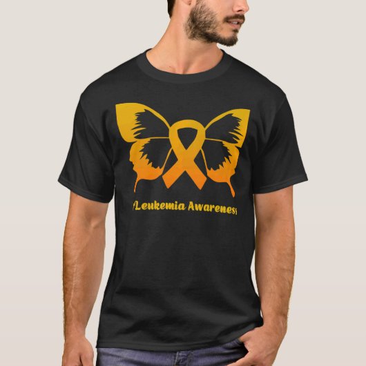 Supportplein voor Oranje vlinderleukemie T-shirt (Voorkant)