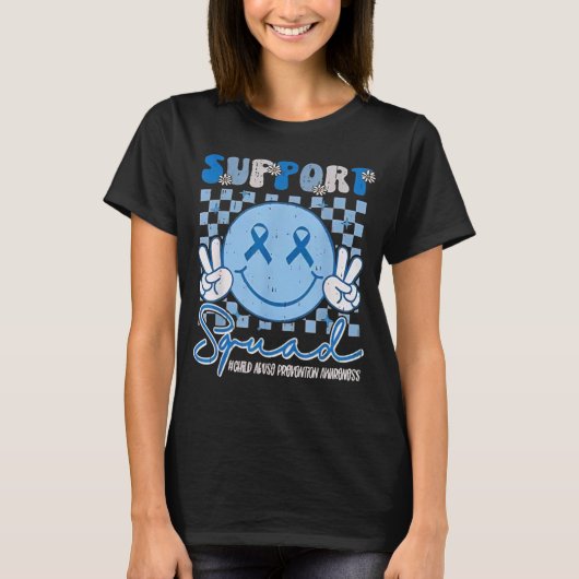 Supportteam Kindermishandeling Preventie Bewustzij T-shirt (Voorkant)