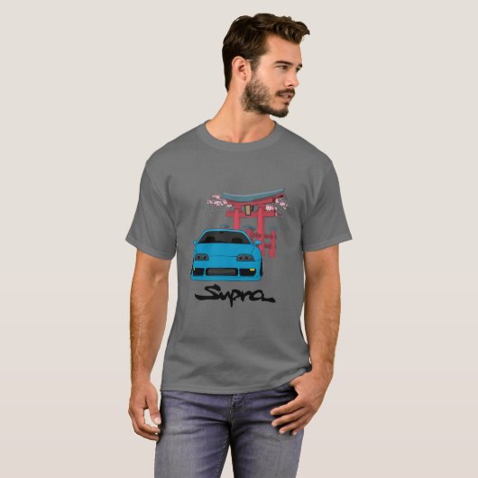 Supra MK4 Sakura Torii JDM Kunst T-shirt (Voorkant volledig)