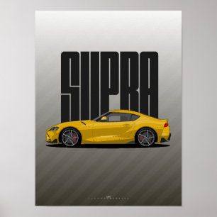 Supra MK5 – Gele sportwagen Poster