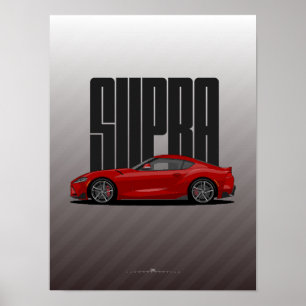 Supra MK5 – Rode sportwagen Poster