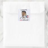 suprematie vierkante sticker (Tas)