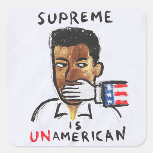 suprematie vierkante sticker (Voorkant)