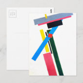 Suprematische constructie door Kazimir Malevich Briefkaart (Voorkant / Achterkant)