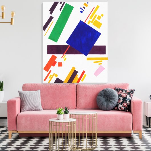 Suprematist Compositie | Kazimir Malevich | Canvas Afdruk (Insitu (Woonkamer))