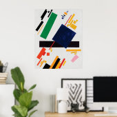 Suprematist Samenstelling van Kazimir Malevich Poster (Thuiskantoor)