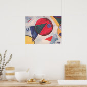 Suprematistische compositie met driehoek poster (Keuken)