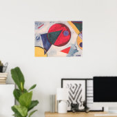 Suprematistische compositie met driehoek poster (Thuiskantoor)