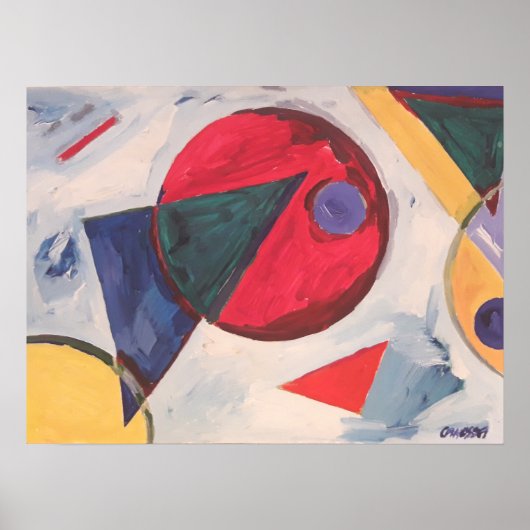 Suprematistische compositie met driehoek poster (Voorkant)