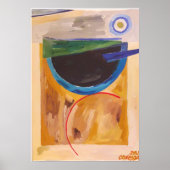 Suprematistische compositie met halve cirkel poster (Voorkant)