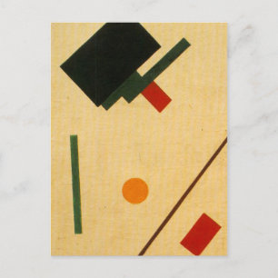 Suprematistische samenstelling door Kazimir Malevi Briefkaart