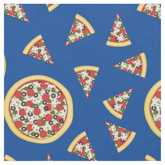 Supreme Combo Pizza Malse Eten Kinderen Stof (Close Up)