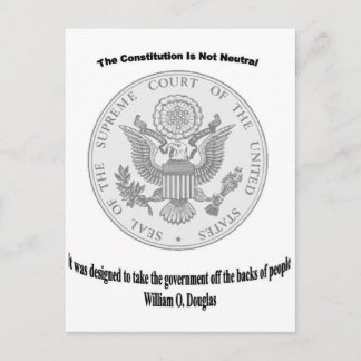 Supreme Court Symbol with quote Briefkaart