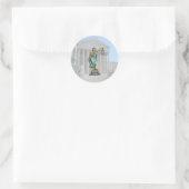 SUPREME-CT-LADY-JUSTITIE RONDE STICKER (Tas)