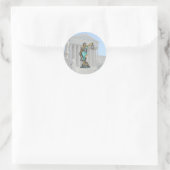 SUPREME-CT-LADY-JUSTITIE RONDE STICKER (Tas)
