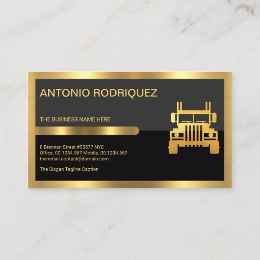 Supreme Gold Tab Lijst Grey Black Layers Visitekaartje (Achterkant)