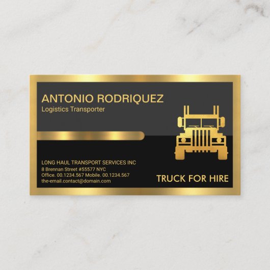 Supreme Gold Tab Lijst Grey Black Layers Visitekaartje (Voorkant)