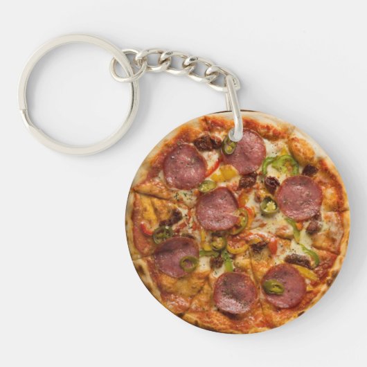 Supreme Pizza Party Sleutelhanger (Voorkant)