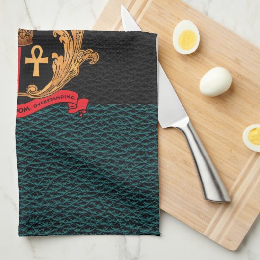 Supreme Royalty Nobility Crest Towel (Pan-Tri) Theedoek (Quarter Fold)